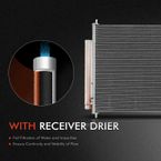 AC Condenser with Receiver Drier for Acura MDX 2007-2013 V6 3.7L