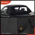 Black Convertible Soft Top with Defroster Glass Window for 2010 Mazda MX-5 Miata