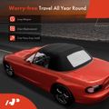 Black Convertible Soft Top with Defroster Glass Window for 2010 Mazda MX-5 Miata