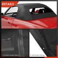 Black Convertible Soft Top with Glass Window for 2000-2001 Honda S2000