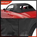 Black Convertible Soft Top with Glass Window for 2008 Honda S2000