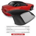 Black Convertible Soft Top for Mercedes C209 C207 A209 CLK320 CLK350 CLK55 AMG