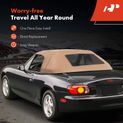 Tan Convertible Soft Top with Plastic Window for Alfa Romeo Spider GT Veloce 71-94
