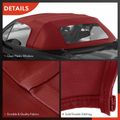 Burgundy Convertible Soft Top with Plastic Window for 2001 BMW Z3