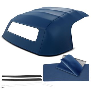 Blue Convertible Soft Top with Plastic Window for Porsche Boxster 1997-2002