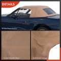 Tan Convertible Soft Top with Glass Window & Rain Rail for 1994 Mazda Miata