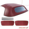 Burgundy Convertible Soft Top with Plastic Window for 1997 Porsche Boxster