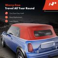 Burgundy Convertible Soft Top with Glass Window for Mini Cooper 2003-2008