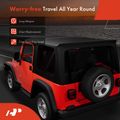 Black Convertible Soft Top with Plastic Window for 2001 Jeep TJ