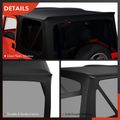 Black Convertible Soft Top with Plastic Window for 2001 Jeep TJ