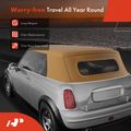 Tan Convertible Soft Top with Defroster Glass Window for Mini Cooper 2003-2008