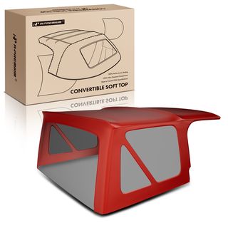 Burgundy Convertible Soft Top with Plastic Window for Jeep TJ Wrangler 1997-2006