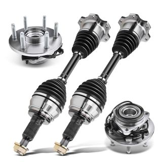 Front CV Axle Shaft + Hub Bearing for Chevrolet Silverado 1500 Tahoe GMC Sierra