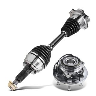 Front Driver or Passenger CV Axle Shaft + Hub Bearing for Chevy Silverado 1500