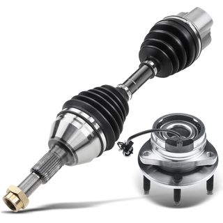 Front Driver or Passenger CV Axle Shaft + Hub Bearing for Chevrolet Malibu