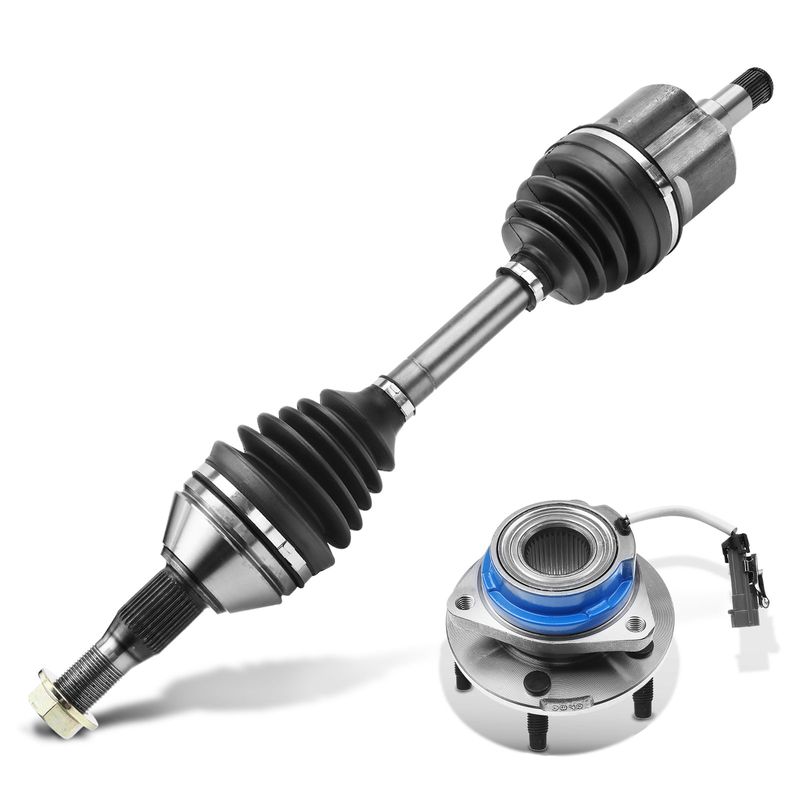 Front Passenger CV Axle Shaft + Hub Bearing for 2008 Pontiac Grand Prix