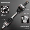 Rear CV Axle Shaft + Hub Bearing for Cadillac CTS 2003-2007 V6 2.8L V6 3.2L