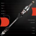 2 Pcs Front CV Axle Shaft Assembly for 1995 Mitsubishi Diamante