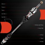 Front Passenger CV Axle Shaft Assembly for Acura RDX 2007-2012 L4 2.3L