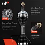 Rear Driver or Passenger CV Axle Shaft Assembly for Dodge Grand 1991-1995 AWD