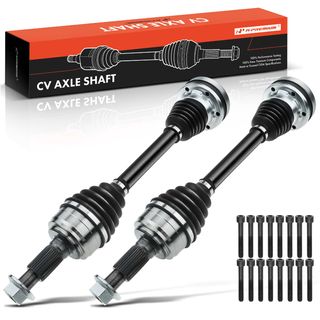 2 Pcs Front CV Axle Shaft Assembly for Porsche Cayenne 11-18 Automatic Trans