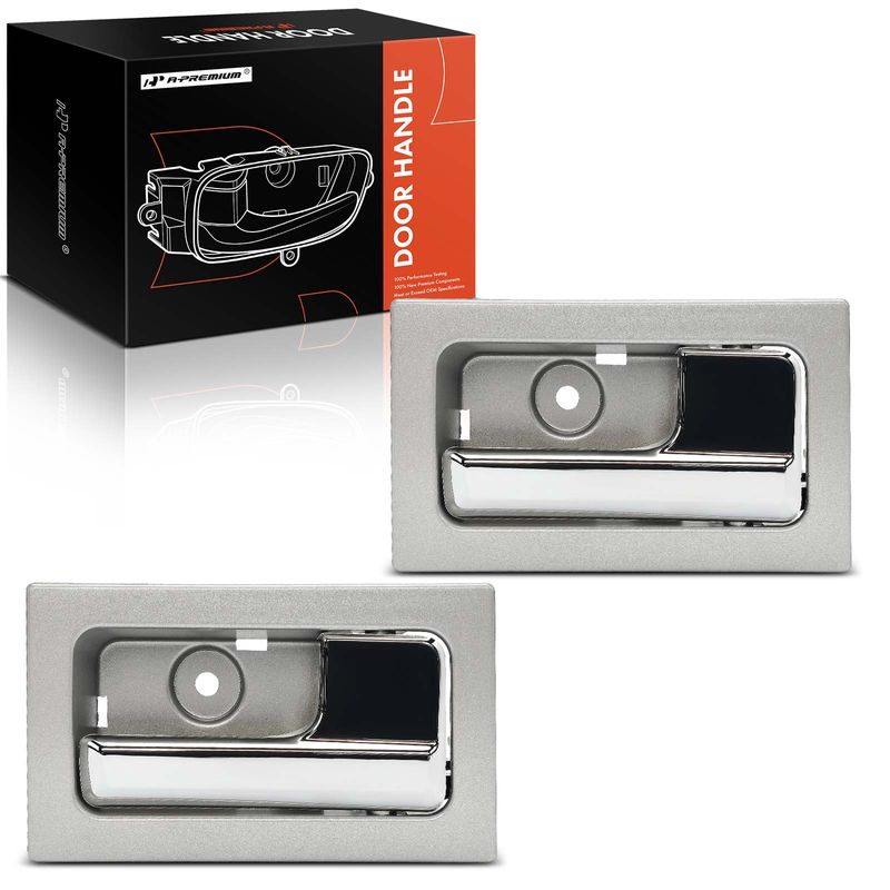 2 Pcs Platinum Chrome Interior Door Handle for 2010 Ford F-150