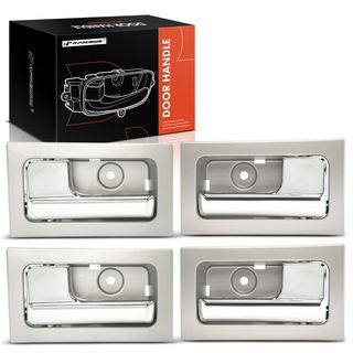 4 Pcs Front & Rear Platinum Chrome Interior Door Handle for Ford F-150 2009-2014