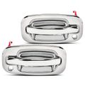 2 Pcs Front Chrome Exterior Door Handle for 2000-2006 Chevrolet Suburban 1500