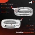 2 Pcs Rear Chrome Exterior Door Handle without Keyhole for 2006 GMC Yukon XL 2500