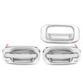 3 Pcs Front & Tailgate Chrome Exterior Door Handle for 2003 Chevrolet Silverado 1500 HD