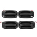 4 Pcs Front & Rear Textured Black Exterior Door Handle for 2005 Chevrolet Avalanche 1500