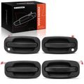 4 Pcs Front & Rear Textured Black Exterior Door Handle for 2005 Chevrolet Avalanche 1500