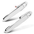 2 Pcs Front Chrome Exterior Door Handle with Keyhole for 2008 Pontiac Solstice