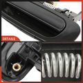 Rear Left Smooth Black Exterior Door Handle for 1998 Chevrolet Prizm