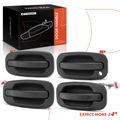 4 Pcs Front & Rear Textured Black Exterior Door Handle for 2003 GMC Yukon XL 2500