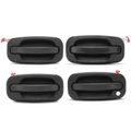 4 Pcs Front & Rear Textured Black Exterior Door Handle for 2003 GMC Yukon XL 2500