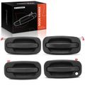 4 Pcs Front & Rear Textured Black Exterior Door Handle for 2003 GMC Yukon XL 2500