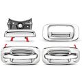 3 Pcs Front Door & Rear Tailgate Chrome Exterior Door Handle for 2006 GMC Sierra 1500 HD