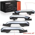 4 Pcs Front & Rear Black & Chrome Exterior Door Handle without Keyhole for Honda Odyssey