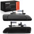 2 Pcs Rear Smooth Black Exterior Door Handle for 2003 Honda Civic