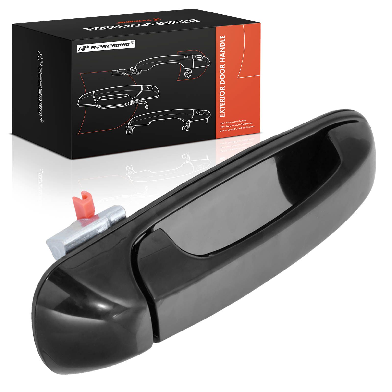 Rear Passenger Smooth Black Exterior Door Handle for Dodge Ram 1500 Mitsubishi