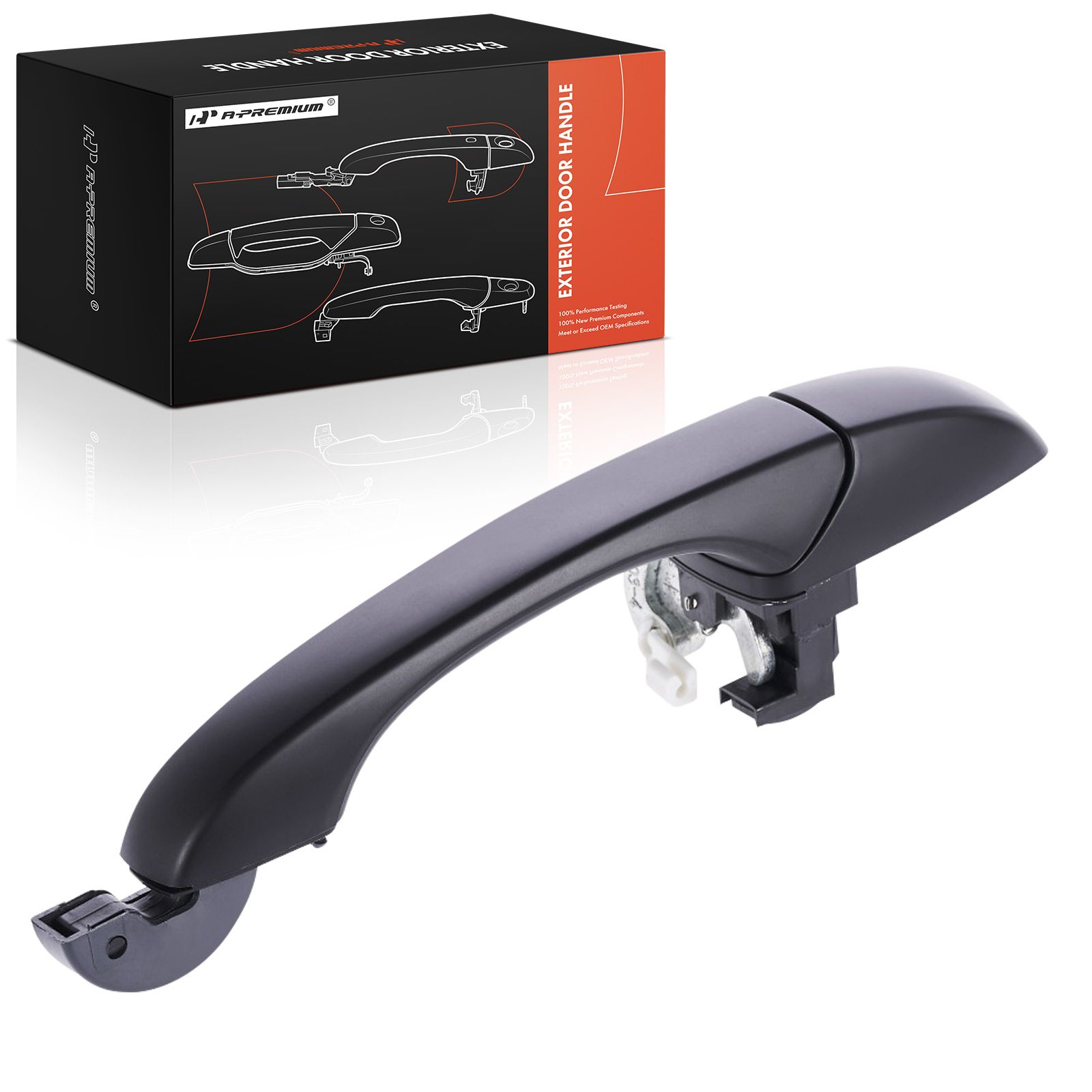 Rear Driver Smooth Black Exterior Door Handle for 2012 Chrysler 200