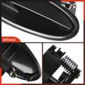 Rear Passenger Black Smooth Exterior Door Handle for 2002 Oldsmobile Intrigue