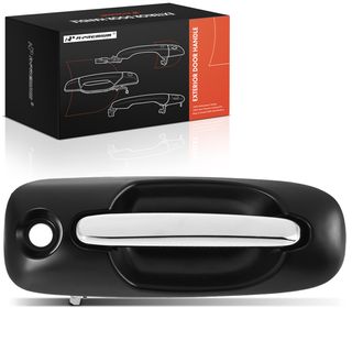 Front Driver Black Housing Exterior Door Handle withKeyhole for Chrysler Dodge