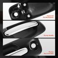 Front Driver Black Housing Exterior Door Handle withKeyhole for 2002 Chrysler Town & Country