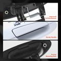 Rear Passenger Pearl White Exterior Door Handle for 2003 Nissan Altima