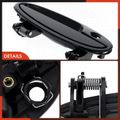 2 Pcs Front Black Smooth Exterior Door Handle for 2000 Oldsmobile Intrigue