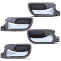 4 Pcs Front & Rear Chrome & Brown Interior Door Handle for 2003 Honda Accord