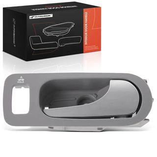 Front Passenger Chrome & Light Gray Interior Door Handle for Buick Allure 2007-2009 LaCrosse