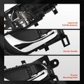 Front Passenger or Rear Passenger Black & Chrome Interior Door Handle for 2014 Nissan X-Trail